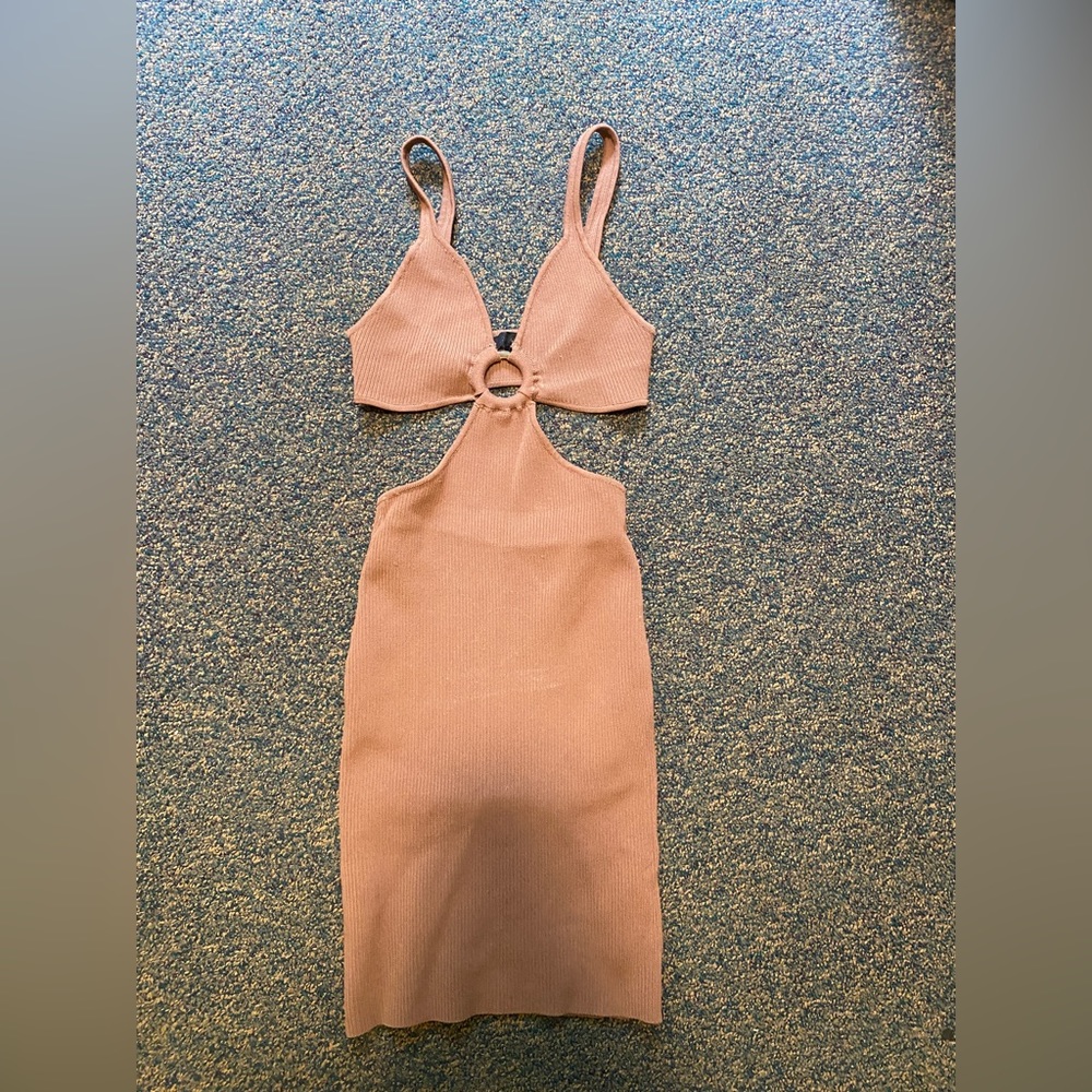 Ava and ever cut out beige dress, size 6